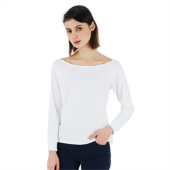 Off Shoulder Long Sleeve Velour Top