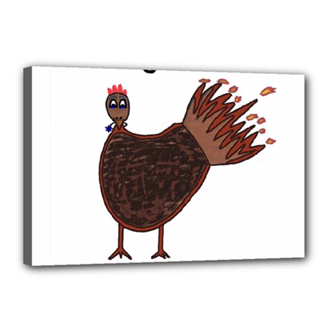 Turkey Canvas 18  X 12  (framed) by Thanksgivukkah