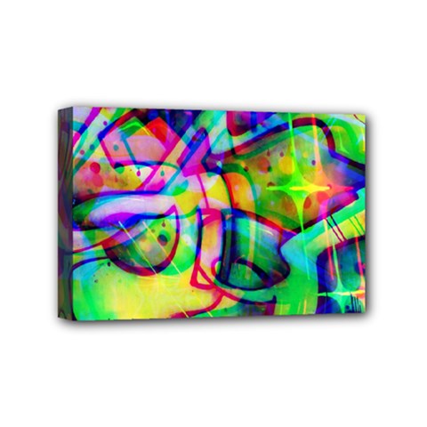 Graffity Mini Canvas 6  X 4  (framed) by Siebenhuehner