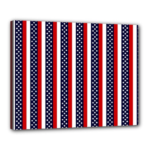 Patriot Stripes Canvas 20  X 16  (framed) by StuffOrSomething