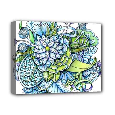 Peaceful Flower Garden Deluxe Canvas 14  X 11  (framed) by Zandiepants