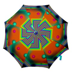 Crossroads Of Awakening, Abstract Rainbow Doorway  Hook Handle Umbrella (large) by DianeClancy