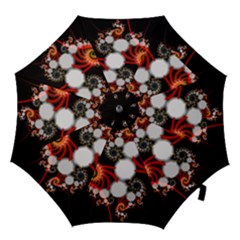 Mysterious Dance In Orange, Gold, White In Joy Hook Handle Umbrella (large) by DianeClancy