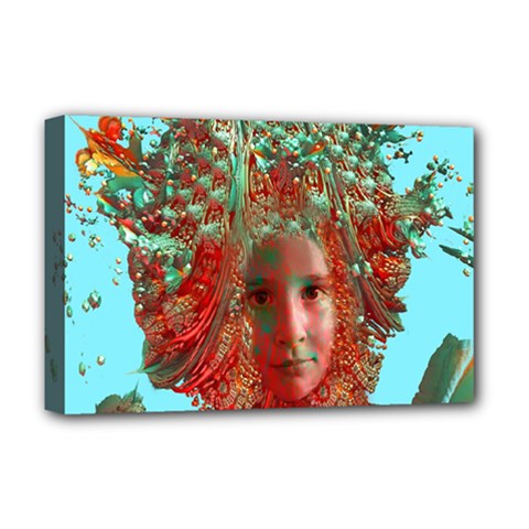 Flower Horizon Deluxe Canvas 18  X 12  (framed) by icarusismartdesigns