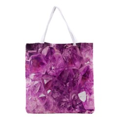 Amethyst Stone Of Healing Grocery Tote Bag by FunWithFibro