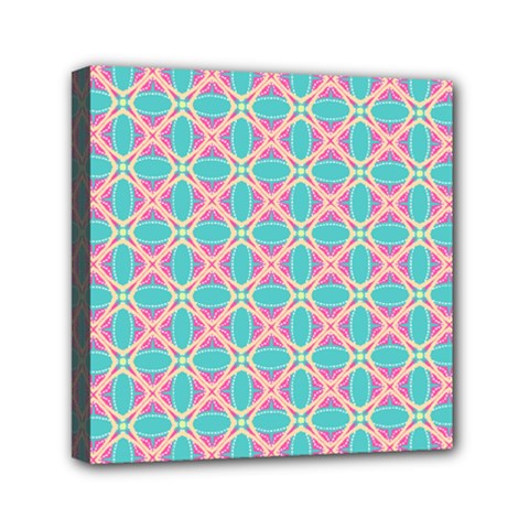 Cute Pretty Elegant Pattern Mini Canvas 6  X 6  (framed) by GardenOfOphir