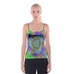 Hypnotic Star Burst Fractal Spaghetti Strap Top by StuffOrSomething