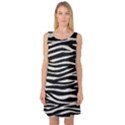 Black White Tiger  Sleeveless Satin Nightdress View1