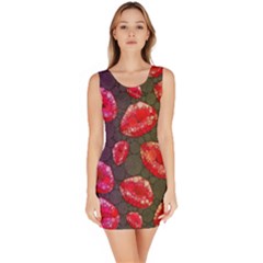 Sassy Lips Rainbow  Bodycon Dress by OCDesignss