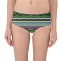 Chevrons and distorted stripes Mid-Waist Bikini Bottoms View1