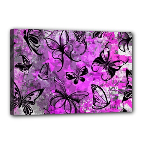 Butterfly Graffiti Canvas 18  X 12  (framed) by ArtistRoseanneJones