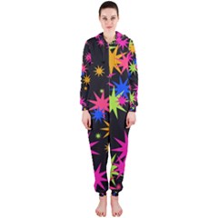 Colorful Stars Pattern Hooded Onepiece Jumpsuit by LalyLauraFLM