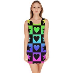 Rainbow Stars And Hearts Bodycon Dress by ArtistRoseanneJones