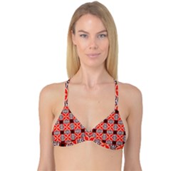 Cute Pretty Elegant Pattern Reversible Tri Bikini Tops by GardenOfOphir