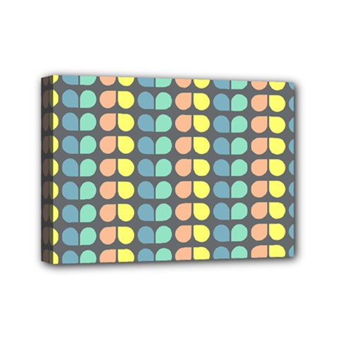 Colorful Leaf Pattern Mini Canvas 7  X 5  by GardenOfOphir
