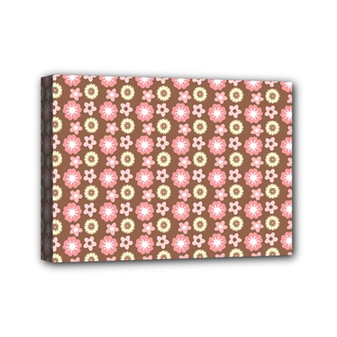Cute Floral Pattern Mini Canvas 7  X 5  by GardenOfOphir