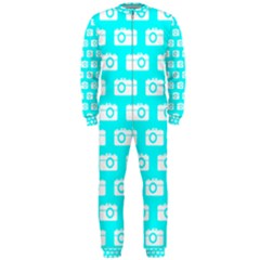 Modern Chic Vector Camera Illustration Pattern Onepiece Jumpsuit (men)  by GardenOfOphir