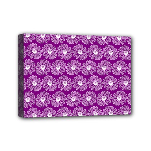 Gerbera Daisy Vector Tile Pattern Mini Canvas 7  X 5  by GardenOfOphir