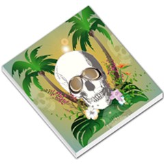 Funny Skull With Sunglasses And Palm Small Memo Pads by FantasyWorld7