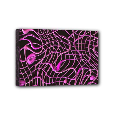 Ribbon Chaos 2 Pink Mini Canvas 6  X 4  by ImpressiveMoments