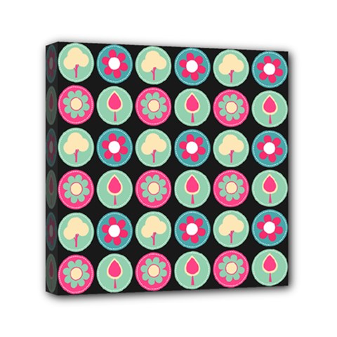 Chic Floral Pattern Mini Canvas 6  X 6  by GardenOfOphir
