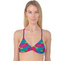 Rectangles and diagonal stripes Reversible Tri Bikini Top View3