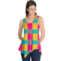 Distorted shapes in retro colors pattern Sleeveless Tunic View1