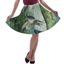 Awesome Seadraon In A Fantasy World With Bubbles A-line Skater Skirt View1