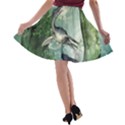 Awesome Seadraon In A Fantasy World With Bubbles A-line Skater Skirt View2