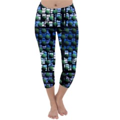 Looking Out At Night, Abstract Venture Adventure (venture Night Ii) Capri Winter Leggings  by DianeClancy