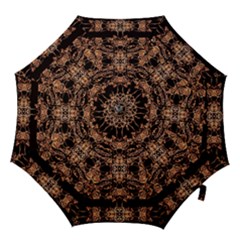 Dark Ornate Abstract  Pattern Hook Handle Umbrellas (medium) by dflcprints