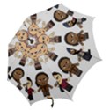 The Walking Dead   Main Characters Chibi   Amc Walking Dead   Manga Dead Hook Handle Umbrellas (Medium) View2