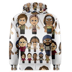 The Walking Dead   Main Characters Chibi   Amc Walking Dead   Manga Dead Men s Zipper Hoodie by PTsImaginarium