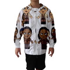 The Walking Dead   Main Characters Chibi   Amc Walking Dead   Manga Dead Hooded Wind Breaker (kids) by PTsImaginarium