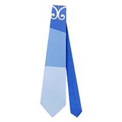 Blue White Christmas Tree Neckties (two Side)  by yoursparklingshop