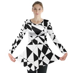 Shattered Life In Black & White Long Sleeve Tunic  by StuffOrSomething