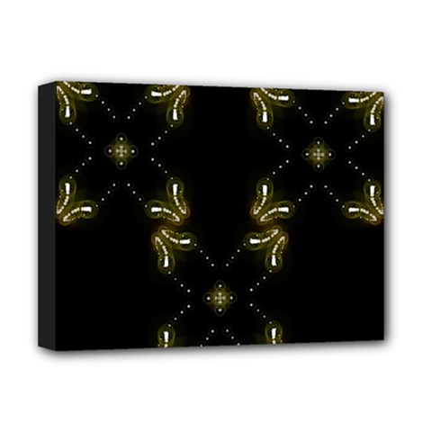 Festive Black Golden Lights  Deluxe Canvas 16  X 12   by yoursparklingshop