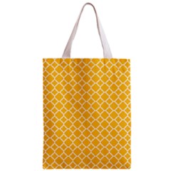 Sunny Yellow Quatrefoil Pattern Zipper Classic Tote Bag by Zandiepants