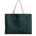 Whimsical Feather Pattern, Forest Green Zipper Mini Tote Bag View1