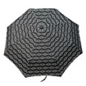 Black White Tiki Pattern Folding Umbrellas View1