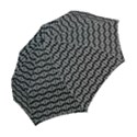 Black White Tiki Pattern Folding Umbrellas View2