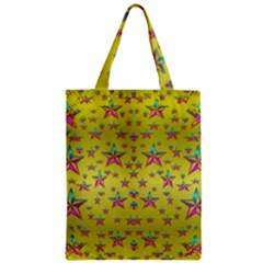 Flower Power Stars Zipper Classic Tote Bag by pepitasart