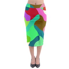 Retro Shapes                                     Midi Pencil Skirt by LalyLauraFLM