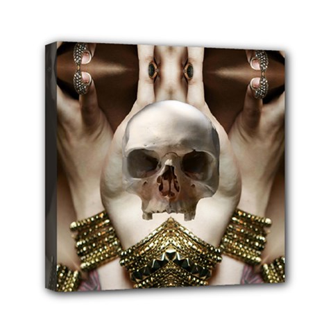 Skull Magic Mini Canvas 6  X 6  by icarusismartdesigns