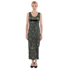 Abstract Reg Fitted Maxi Dress by FunkyPatterns