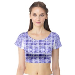 Pastel Purple Short Sleeve Crop Top (tight Fit) by FunkyPatterns