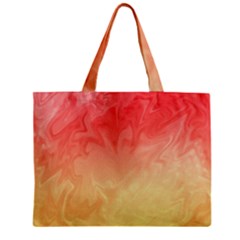 Ombre Orange Yellow Zipper Mini Tote Bag by BrightVibesDesign