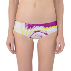 Tie Dye Pink Yellow Swirl Abstract Classic Bikini Bottoms by BrightVibesDesign