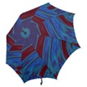Swish Blue Red Abstract Hook Handle Umbrellas (Small) View2
