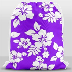 Violet Hawaiian Drawstring Bag (large) by AlohaStore